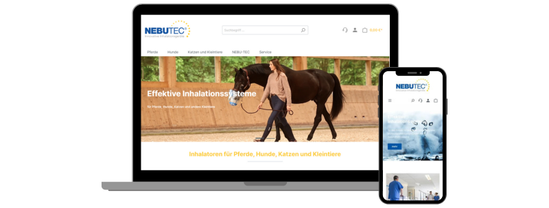 Desktop und mobiler Screenshot der neuen NEBU-TEC Webseite